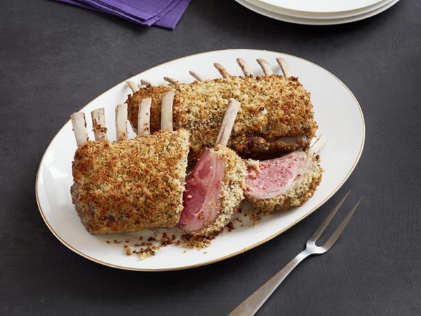 Panko-crusted rack of lamb