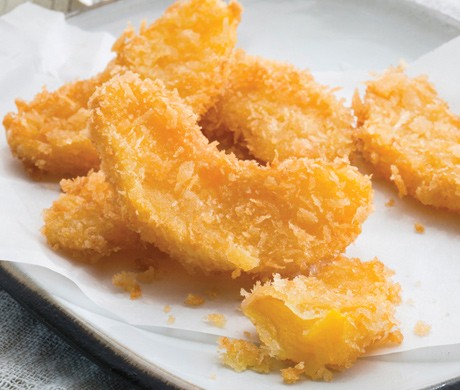 Panko-fried peaches