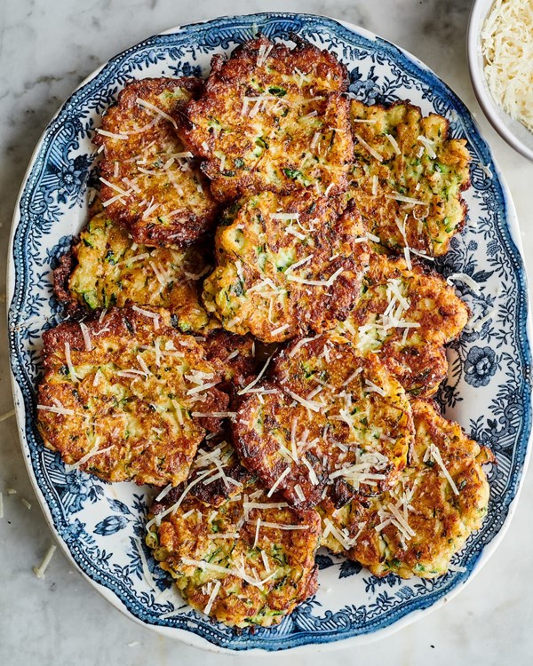Panko Parmesan zucchini fritters