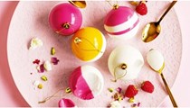 Panna cotta Christmas baubles