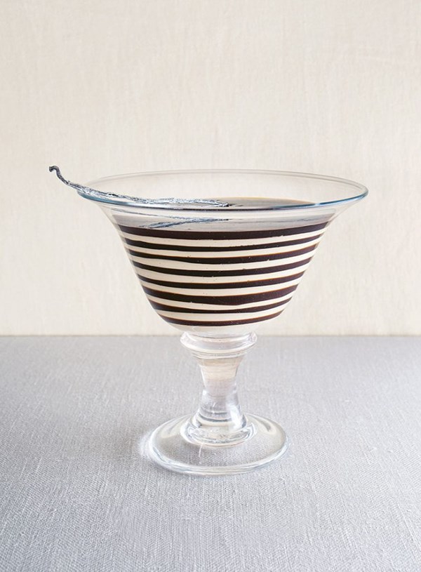 Panna cotta with espresso jelly