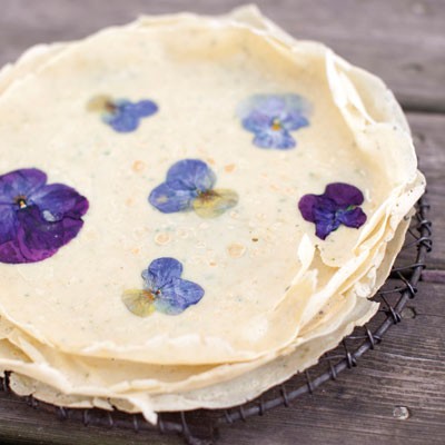Pansy petal pancakes