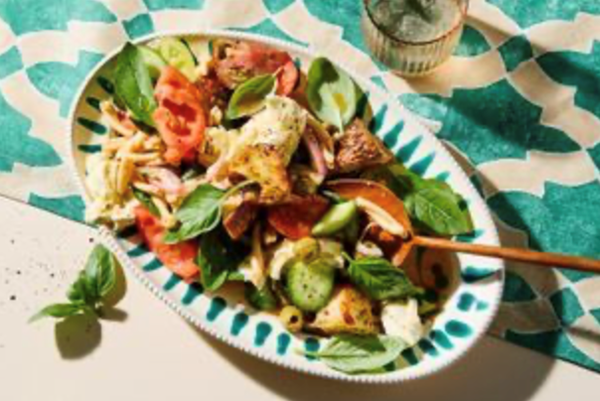 Panzanella pasta salad