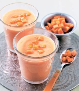 Papaya and yogurt drink