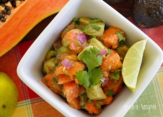 Papaya avocado salad
