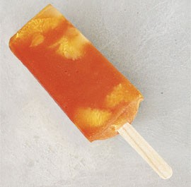 Papaya-tangerine ice pops