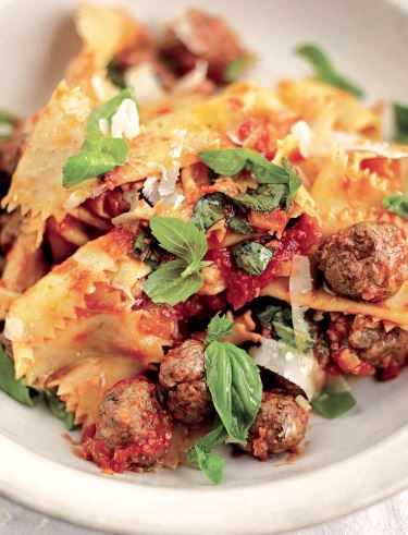 Pappardelle with a ragù of tiny meatballs recipe | Eat Your Books