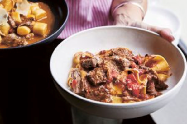 Pappardelle with braised wagyu and confit chilli