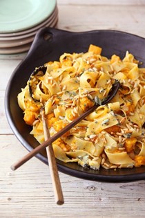 Pappardelle with butternut and blue cheese