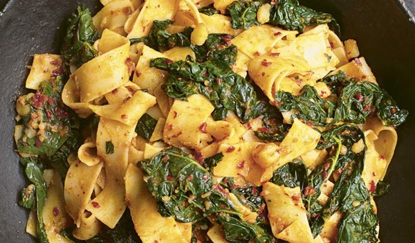 Pappardelle with cavolo nero and 'nduja