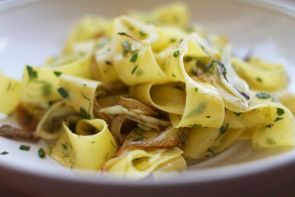 Pappardelle with crispy fennel & fresh herbs