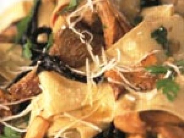 Pappardelle with mixed wild mushrooms