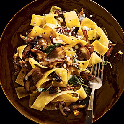 Pappardelle with mushrooms
