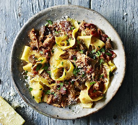 Pappardelle with rabbit & chestnut ragù 
