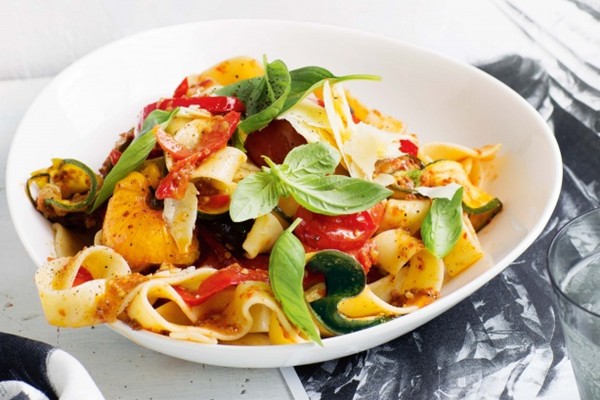 Pappardelle with roast 'nduja and tomato sauce
