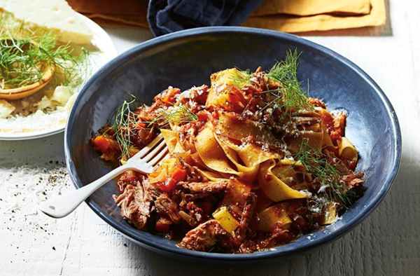 Pappardelle with slow-braised pork and fennel