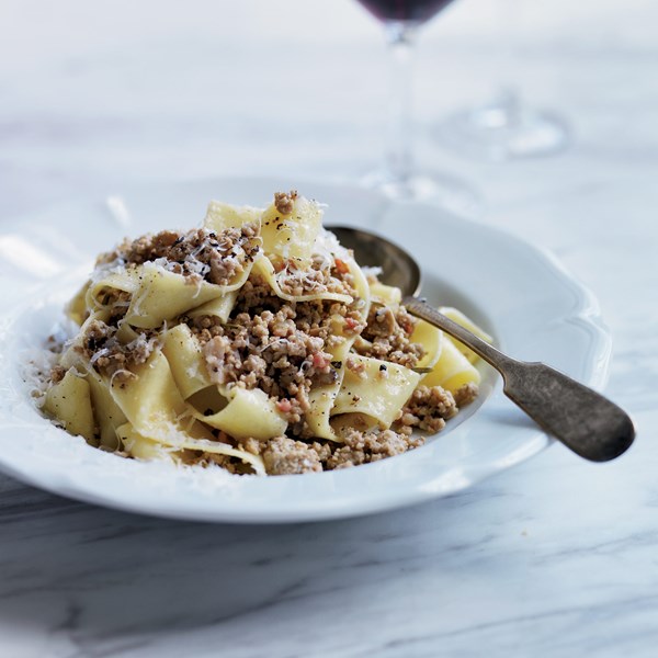 Pappardelle with white Bolognese [Andrew Carmellini]