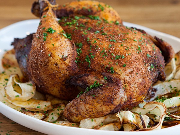 Paprika-and-pepper roast chicken (Pollo al diavolo)