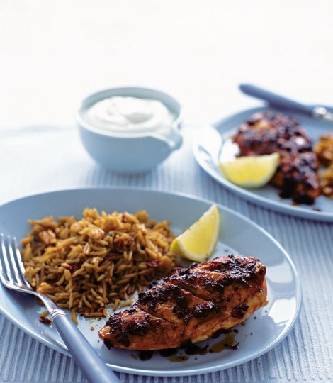 Paprika chicken with rice