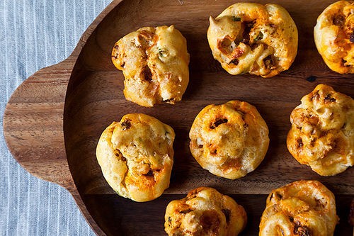 Paprika-scented Manchego chorizo puffs