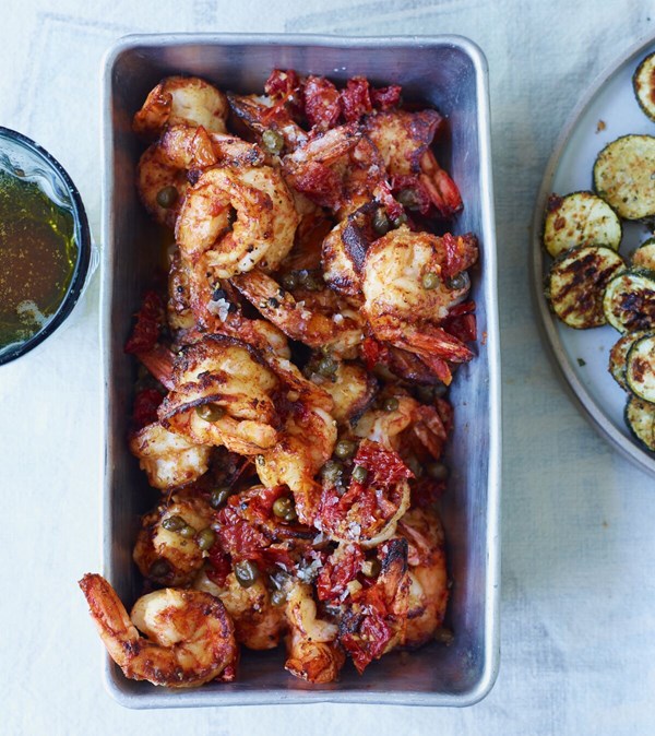 Paprika-seared shrimp