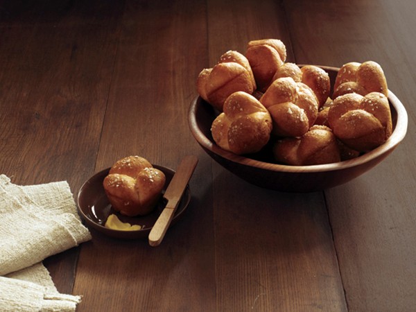 Parker House rolls with sea salt