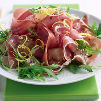 Parma ham with lemon-pepper jelly