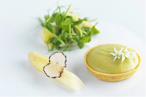 Parmesan & wild garlic tart [Frances Atkins]