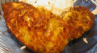 Parmesan and basil encrusted chicken