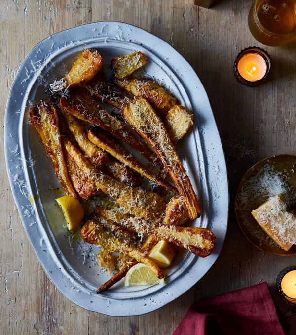 Parmesan and black pepper roast parsnips