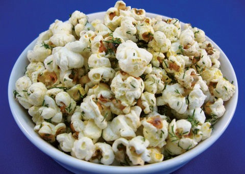 Parmesan and dill popcorn