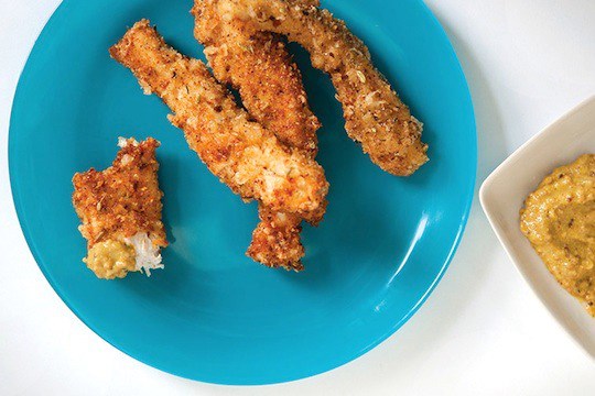 Parmesan and fennel seed-crusted chicken fritters