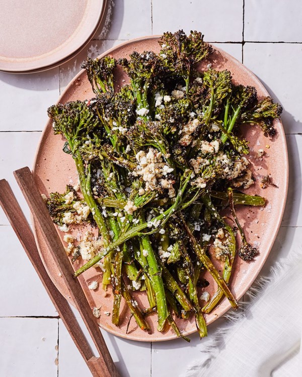 Parmesan and feta broccolini