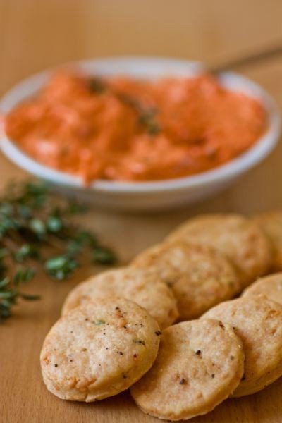 Parmesan and thyme crackers
