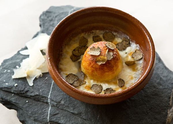 Parmesan and truffle double-baked soufflé