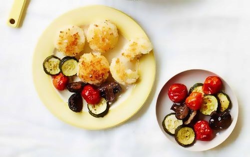 Parmesan breadcrumb risotto cakes