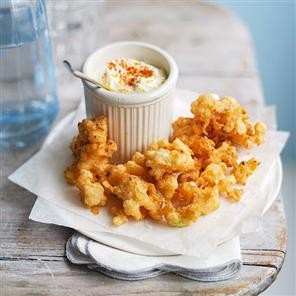 Parmesan cauliflower fritters