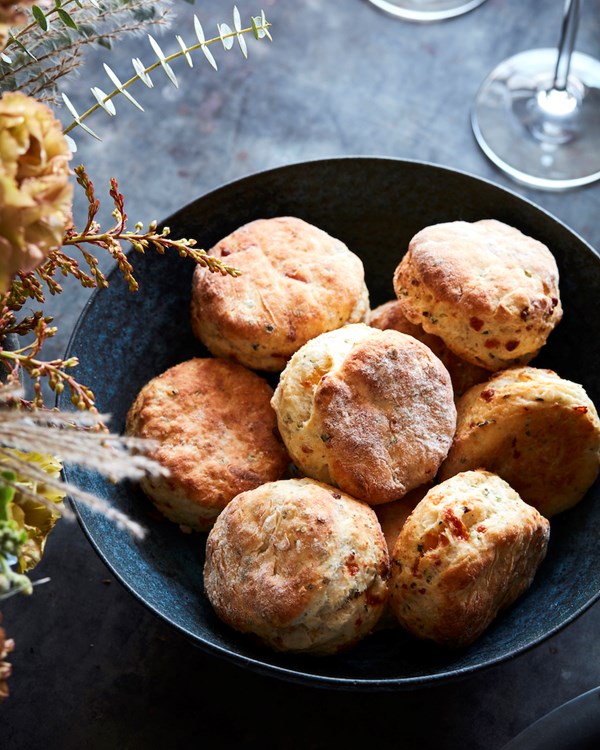 Parmesan cheddar chive biscuits
