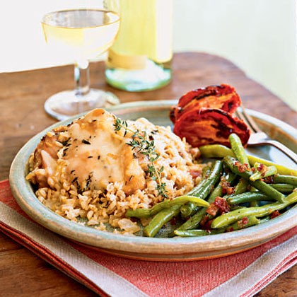 Parmesan chicken and rice casserole