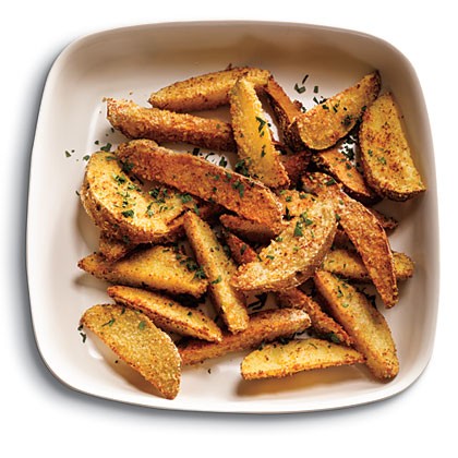 Parmesan-coated potato wedges