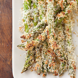 Parmesan-crusted asparagus