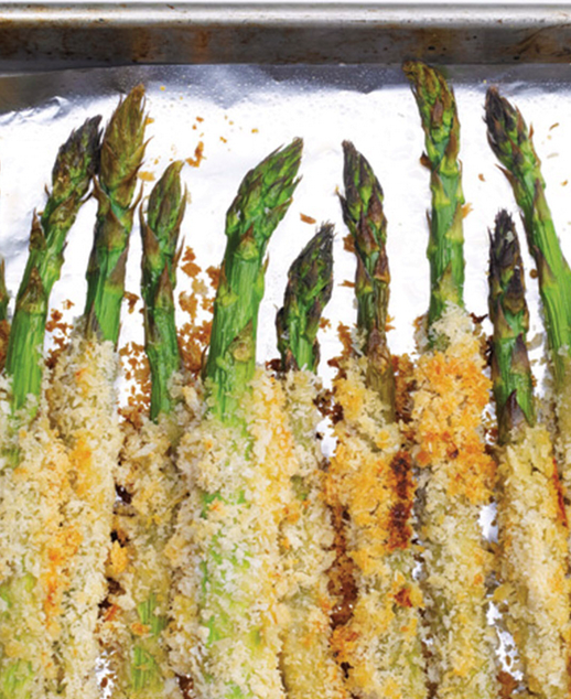 Parmesan-crusted asparagus