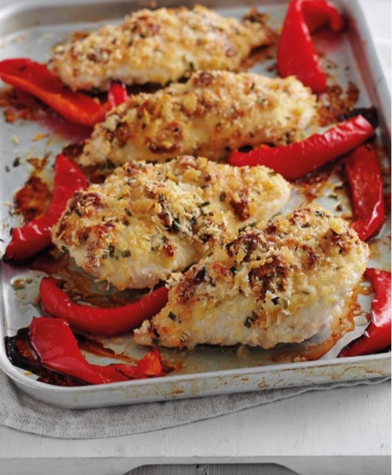 Parmesan-crusted chicken