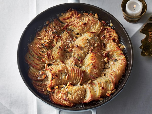 Parmesan-crusted potato gratin