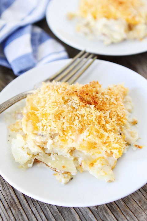 Parmesan crusted scalloped potatoes