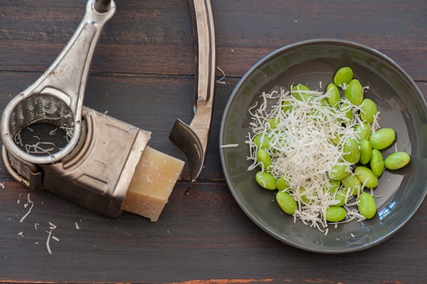 Parmesan edamame