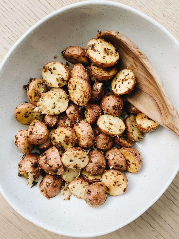 Parmesan pesto roasted potatoes