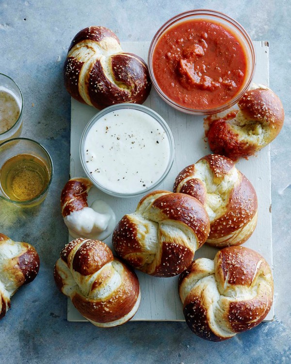 Parmesan pretzel knots