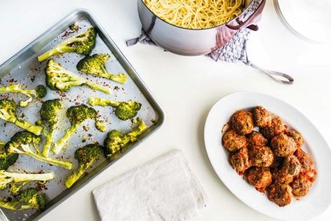 Parmesan roasted broccoli spears