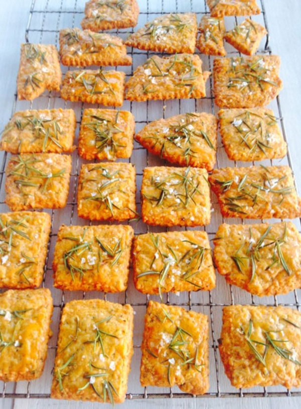 Parmesan, rosemary and caraway seed biscuits